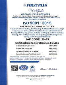 ISO-9001:2015 Quality Management System (BV) Certificate